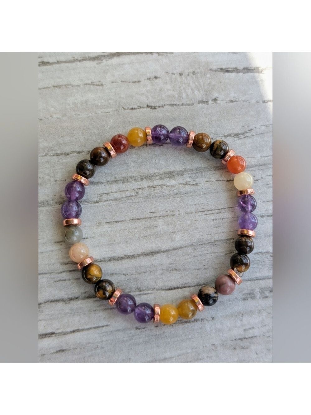 Multicolor Natural Stone Beaded Bracelet